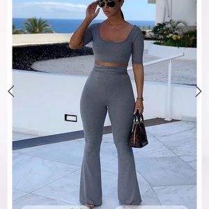 NWT Keep It Cozy Pant set - Heather Grey